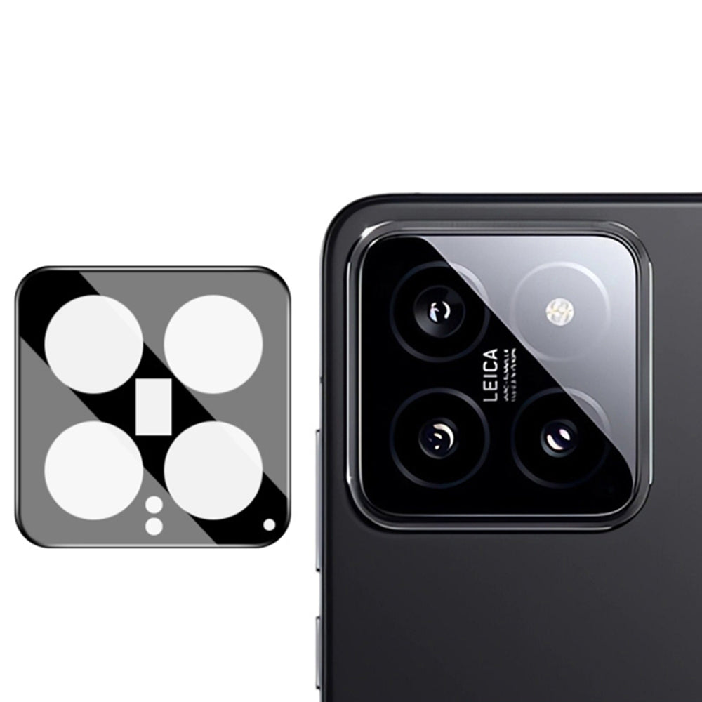 Bakre kameralinsebeskyttelse Techsuit for Xiaomi 14, Herdet glass, Svart