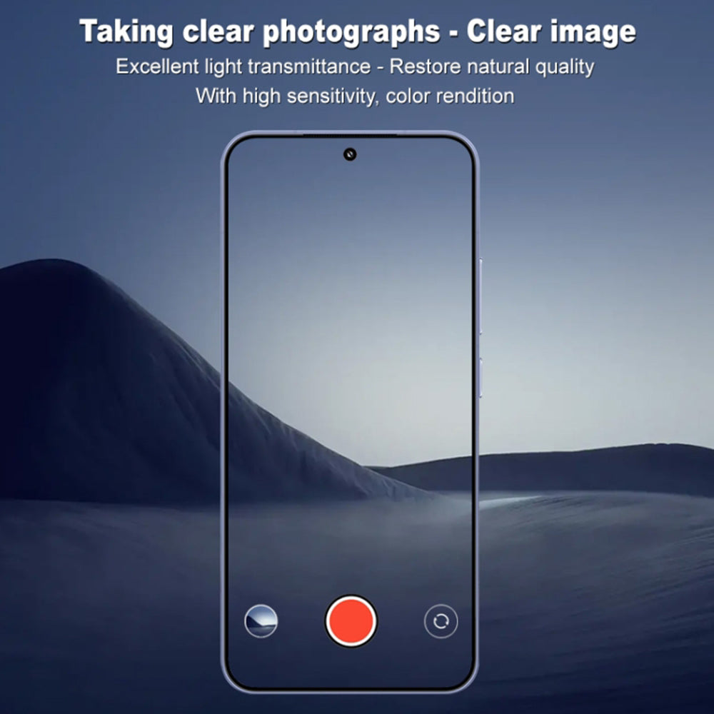 Bakre kameralinsebeskyttelse Techsuit for Xiaomi 15, Herdet glass, Svart