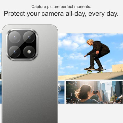 Bakre kameralinsebeskyttelse Techsuit for Xiaomi 15T Pro, Herdet glass, Svart