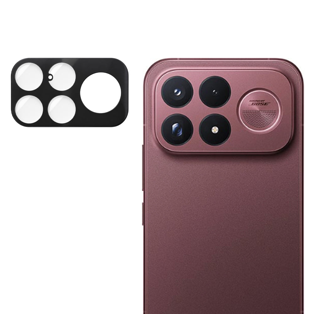 Techsuit beskyttelsesglass til bakkamera for Xiaomi Poco F9 Ultra, herdet glass, svart