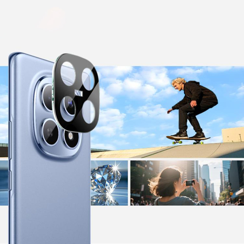 Beskyttelsesfolie for bakre kamera Techsuit for Xiaomi Poco M8 / Redmi Note 15 5G, Herdet glass, Svart