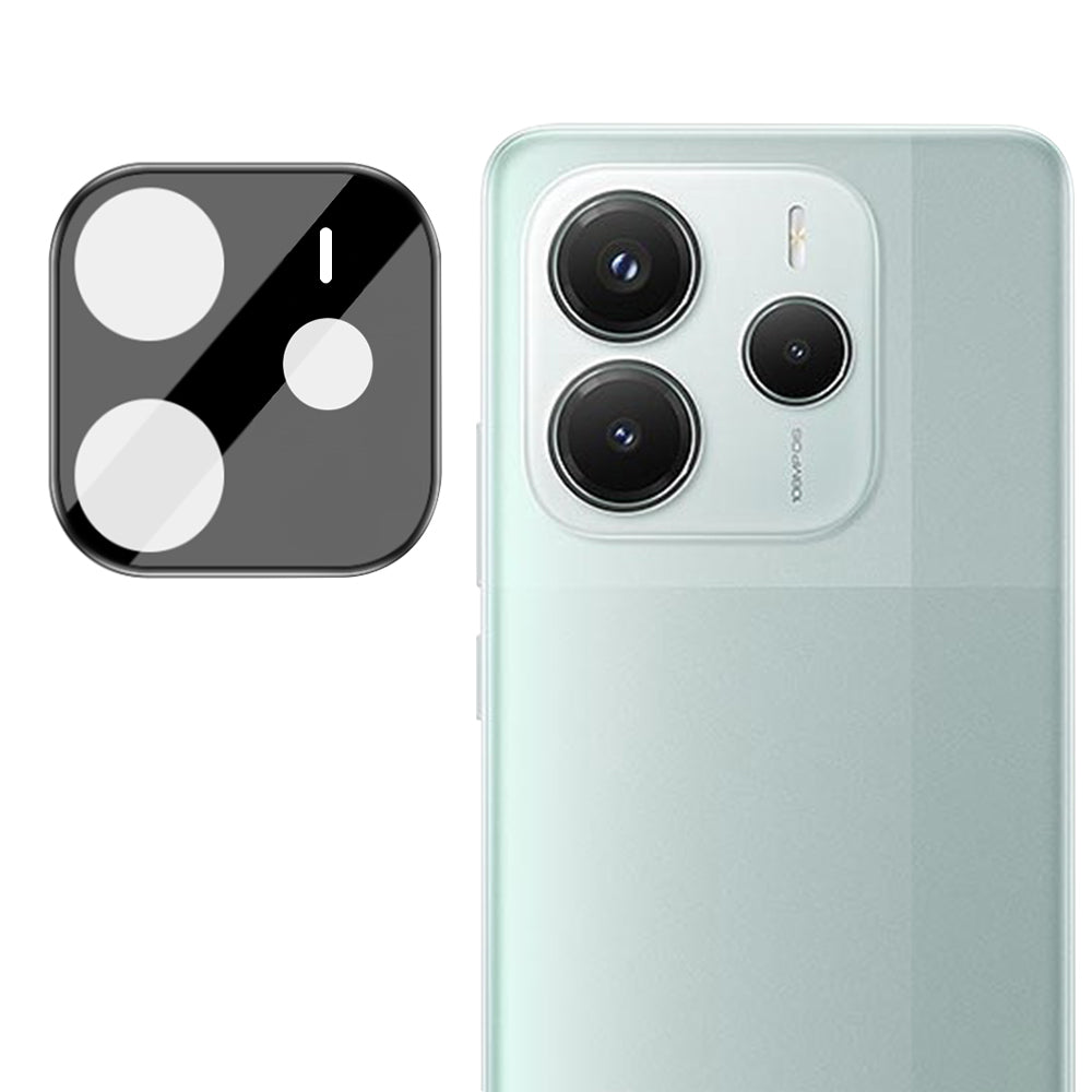 Bakre kameralinsebeskyttelse Techsuit for Xiaomi Redmi Note 14 5G, Herdet glass, Svart