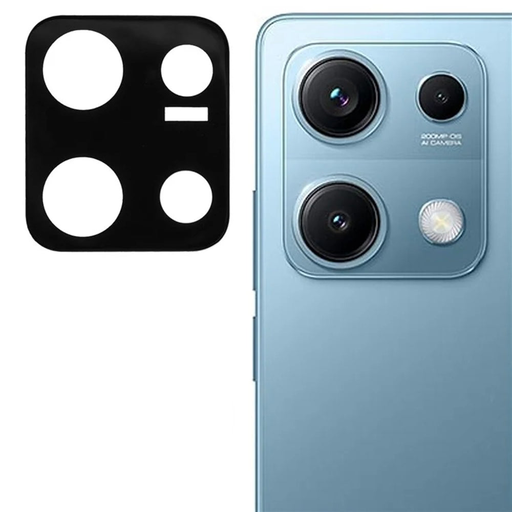 Bakre kameralinsebeskyttelse Techsuit for Xiaomi Redmi Note 14S, Herdet glass, Svart
