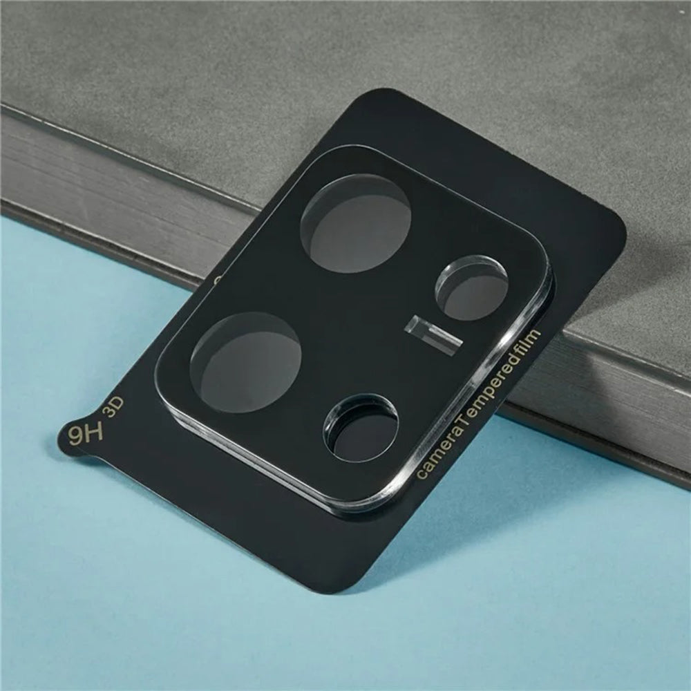 Bakre kameralinsebeskyttelse Techsuit for Xiaomi Redmi Note 14S, Herdet glass, Svart