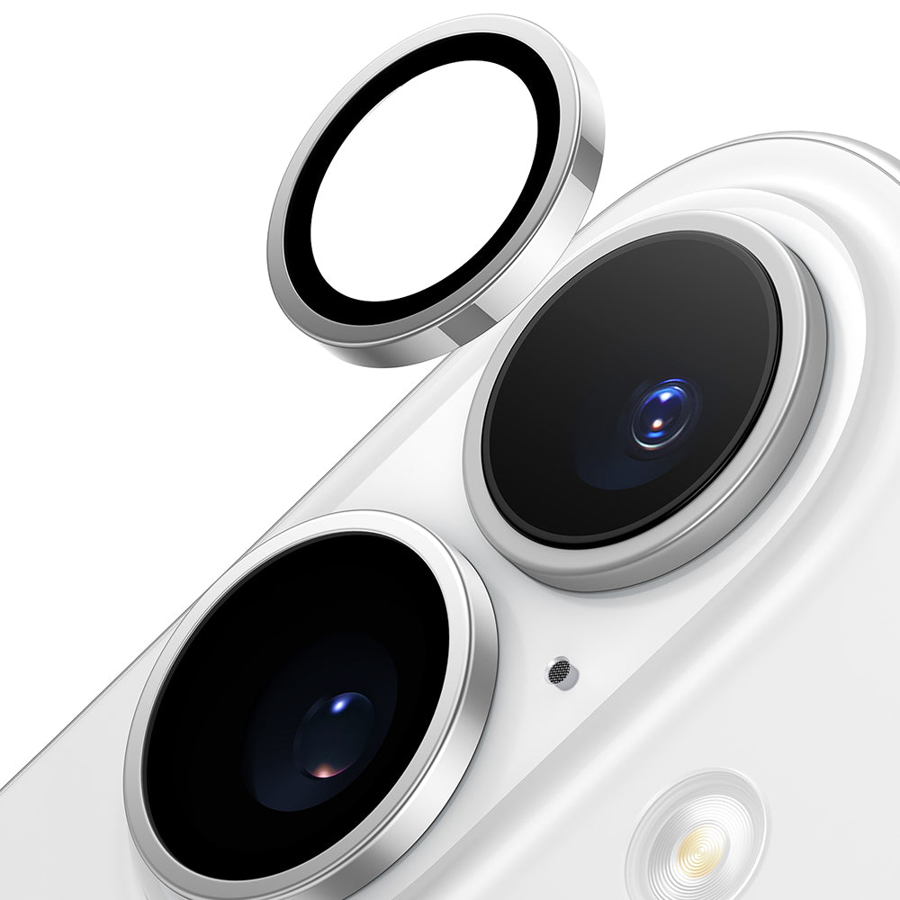 Beskyttelsesfolie for bakre kamera Torras Lensguard for Apple iPhone 16 Plus / 16, Herdet glass, Metallisk grå