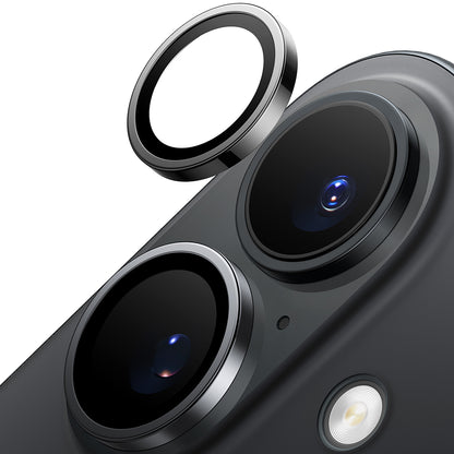 Beskyttelsesfolie for bakre kamera Torras Lensguard for Apple iPhone 16 Plus / 16, Herdet glass, Svart