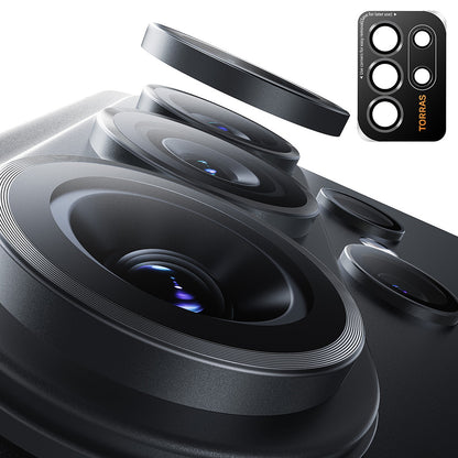 Beskyttelsesfolie for bakre kamera Torras Lensguard for Samsung Galaxy S26 Ultra, Herdet glass, Svart