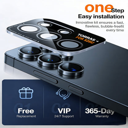 Beskyttelsesfolie for bakre kamera Torras Lensguard for Samsung Galaxy S26 Ultra, Herdet glass, Svart