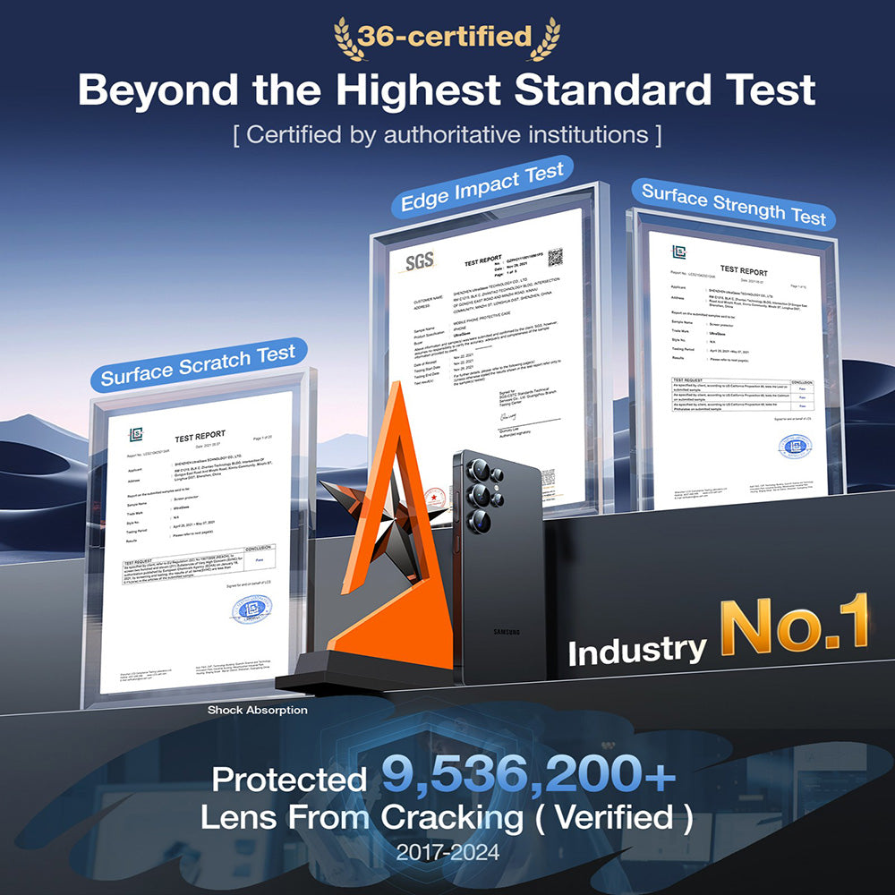 Beskyttelsesfolie for bakre kamera Torras Lensguard for Samsung Galaxy S26 Ultra, Herdet glass, Svart