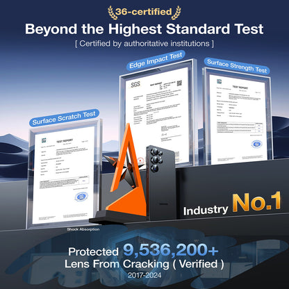 Beskyttelsesfolie for bakre kamera Torras Lensguard for Samsung Galaxy S26 Ultra, Herdet glass, Svart