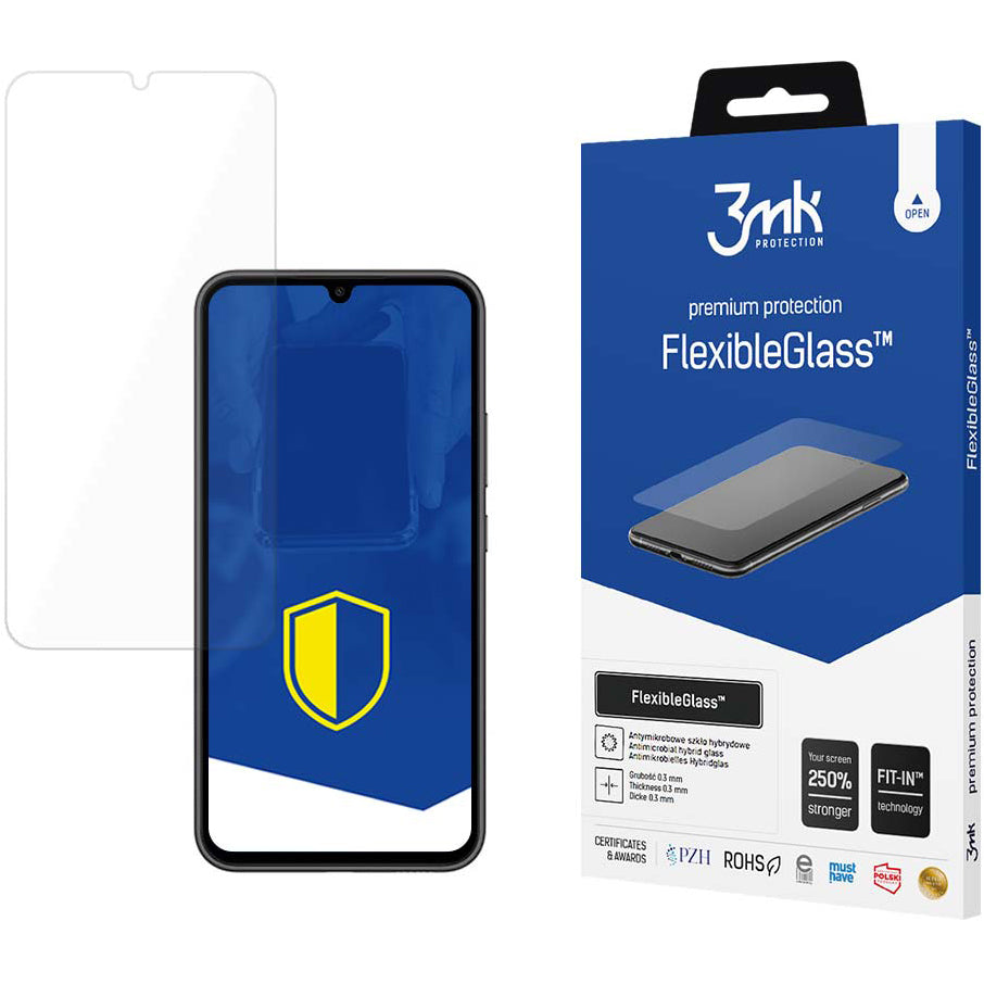 3MK FlexibleGlass skjermbeskyttelse for Samsung Galaxy A34 A346, fleksibelt glass, full lim