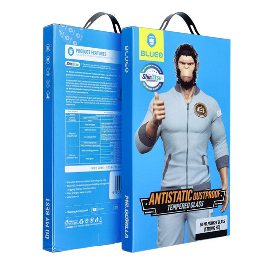 Blueo skjermbeskyttelsesfilm for Samsung Galaxy S24 S921, Herdet glass, Full lim, 5D, Svart