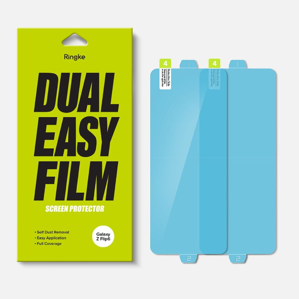Beskyttelsesfolie for Ringke Dual Easy innvendig skjerm for Samsung Galaxy Z Flip6 F741, Plast, Sett med 2 stykker
