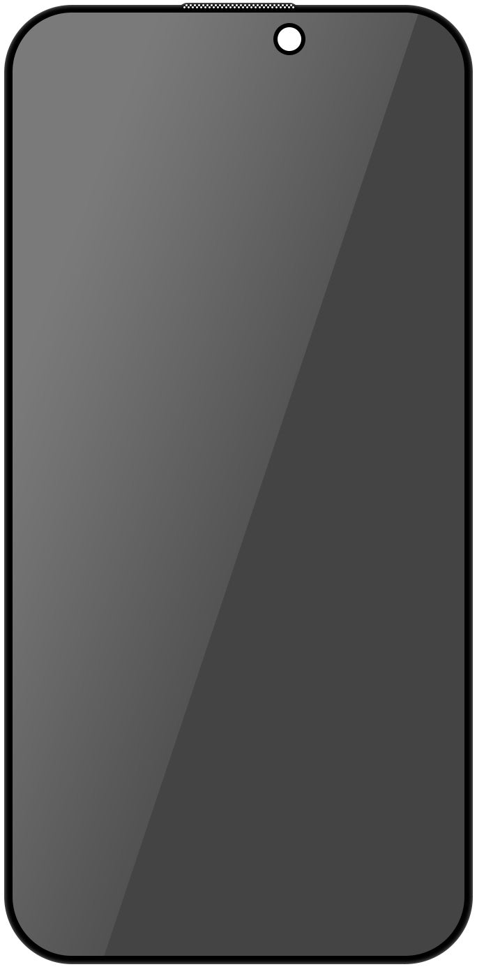 OEM Privacy Shield skjermbeskytter for Apple iPhone 16 Pro, full lim, 5D, glassbeskyttet, 5D 