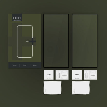 Skjermbeskyttelse HOFI Glass PRO+ for Samsung Galaxy S25 Ultra S938, Herdet glass, Full lim, Sett med 2 stk, Svart