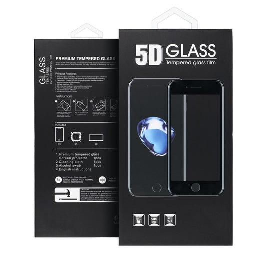 OEM skjermbeskyttelsesfilm for Samsung Galaxy S25+ S936, Herdet glass, Full lim, 5D, Svart