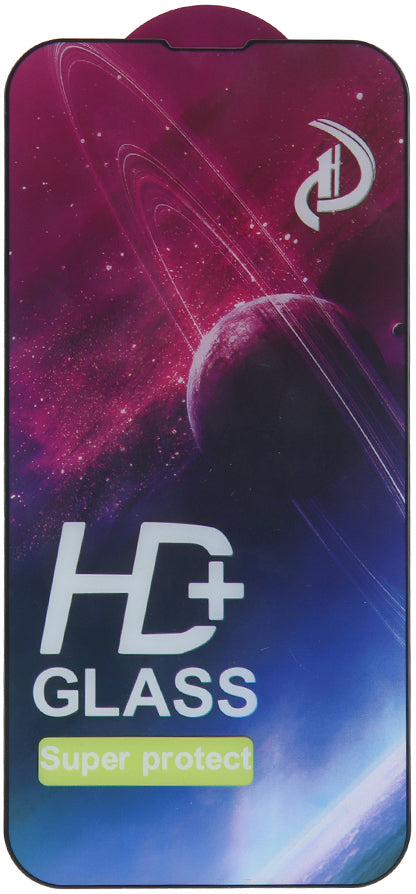 OEM skjermbeskyttelsesfilm for Apple iPhone 14 Pro, Herdet glass, Full lim, Sett med 10 stk, 9D, Svart