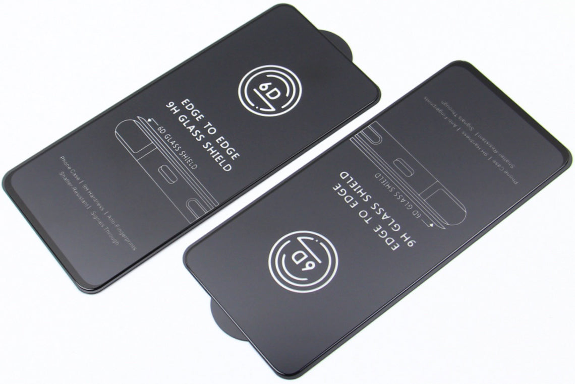OEM skjermbeskyttelse for Apple iPhone 17e / 16e / 14 / 13 Pro, Herdet glass, Full lim, Sett med 10 stk, 6D, Svart