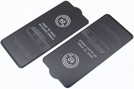 OEM skjermbeskyttelse for Apple iPhone 17e / 16e / 14 / 13 Pro, Herdet glass, Full lim, Sett med 10 stk, 6D, Svart