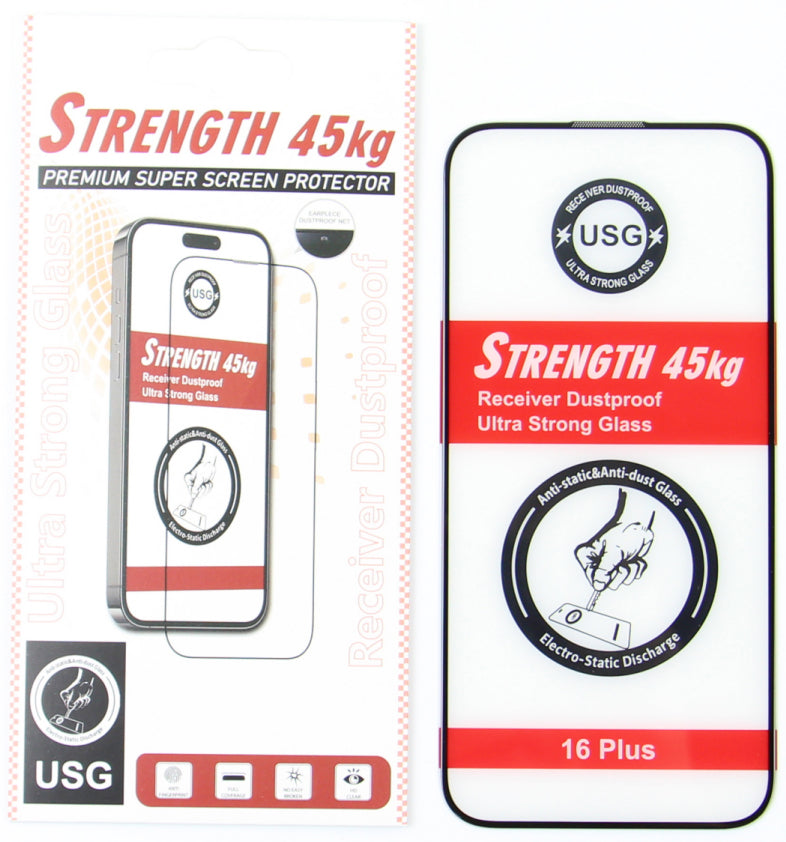 OEM Ultra Strong 45KG Skjermbeskyttelsesfilm for Samsung Galaxy A54 A546, Herdet Glass, Full Lim, 2.5D, Svart