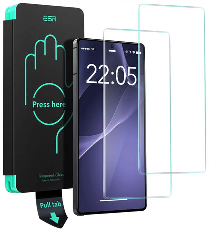 Beskyttelsesfilm ESR for Samsung Galaxy S25 Ultra S938, Herdet glass, Full lim, Sett med 2 stykker