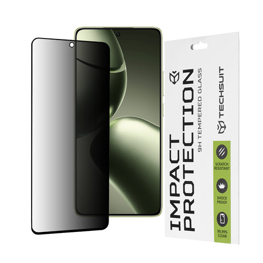 Privacy Techsuit skjermbeskyttelse for Xiaomi 14T Pro / 14T, Herdet glass, Full lim, 111D