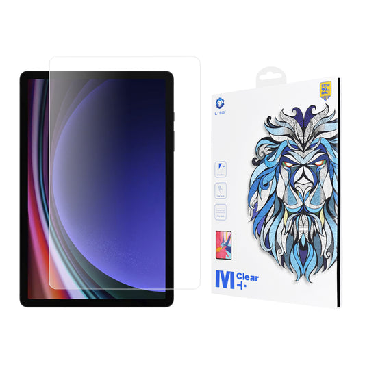 Lito Classic skjermbeskyttelsesfilm for Samsung Galaxy Tab S9 FE / Tab S9, Herdet glass, Full lim, 2.5D