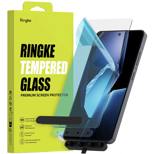 Ringke skjermbeskytter for OnePlus 13R, Herdet glass, Full lim, Sett med 2 stykker