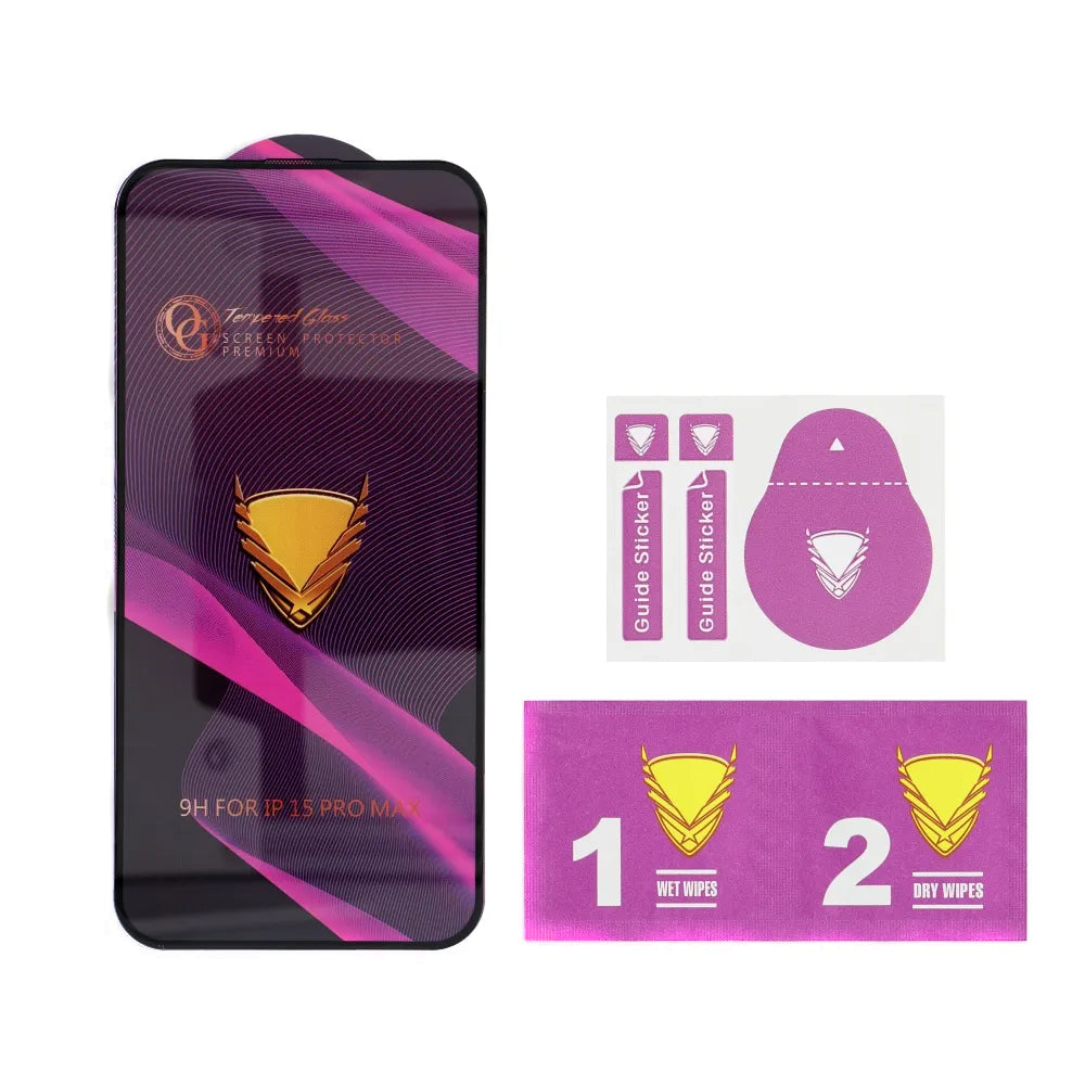 Beskyttelsesfilm OEM OG Premium for Apple iPhone 17 Pro Max, Herdet Glass, Full Lim, Svart