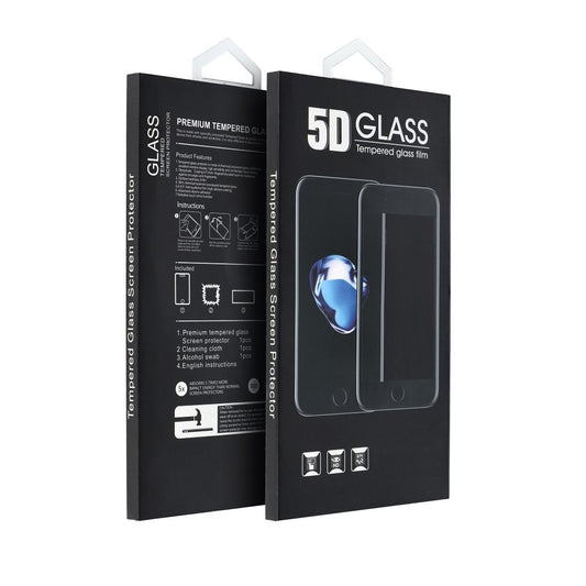 OEM skjermbeskyttelsesfilm for Samsung Galaxy A07 4G A075, Herdet glass, Full lim, 5D, Svart