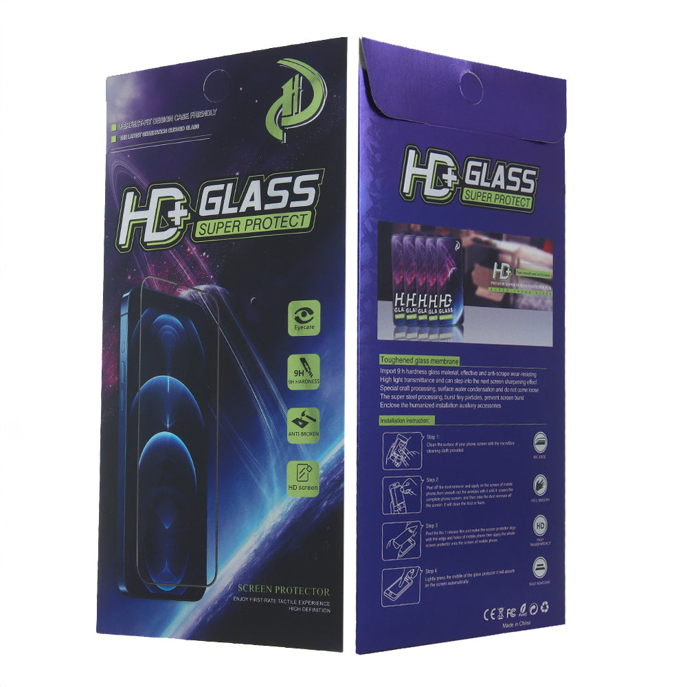 OEM skjermbeskyttelsesfilm for Samsung Galaxy A56 A566, Herdet glass, Full lim, 9D, Svart