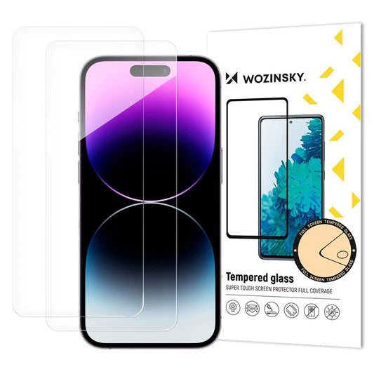 Skjermbeskytter WZK for Apple iPhone 17 Air, Herdet Glass, Full Lim, Sett med 2 stykker