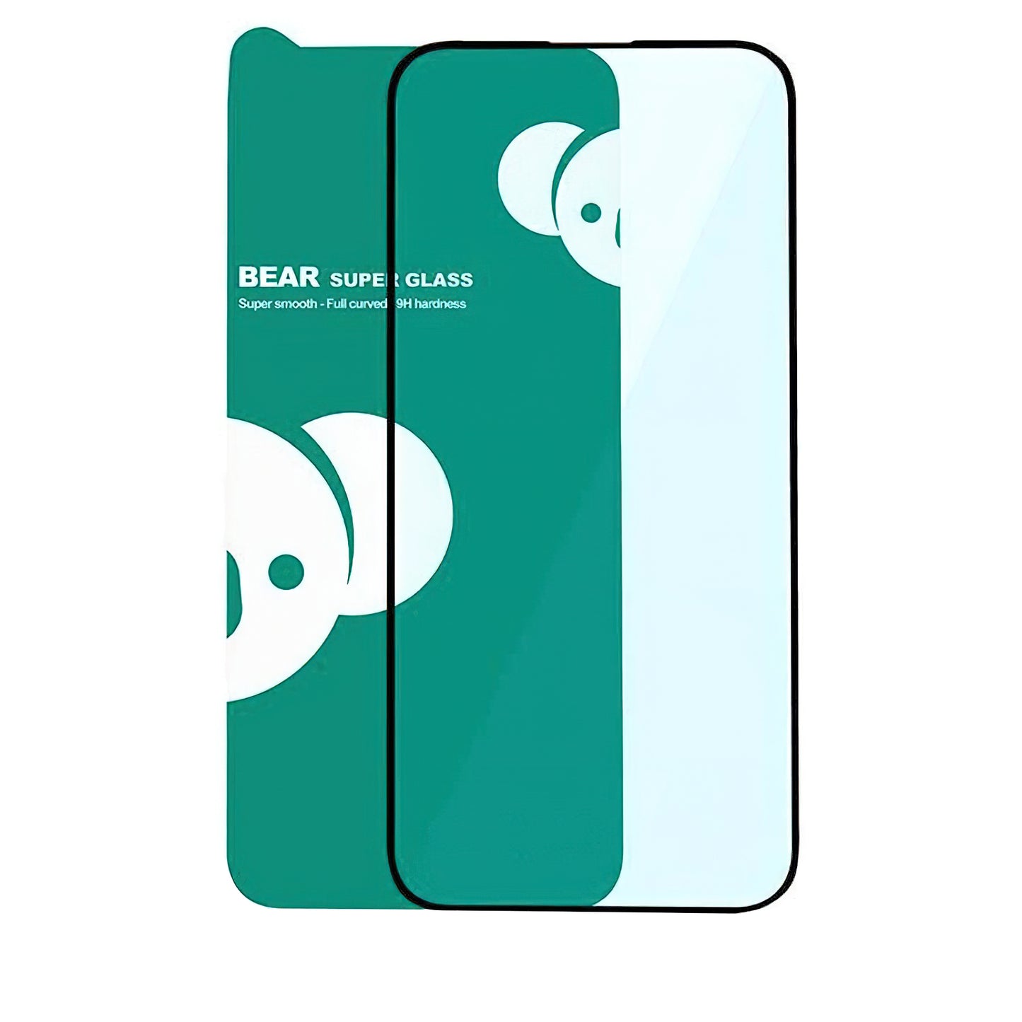Skjermbeskyttelse Bear Super Hard for Apple iPhone 17, Herdet glass, Full lim, 3D, Svart