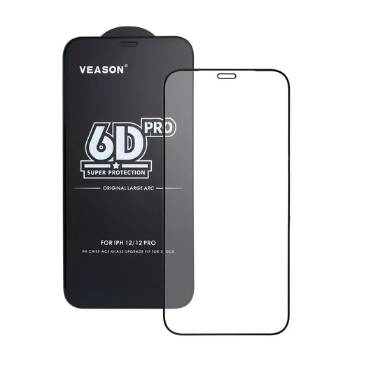 Veason PRO skjermbeskyttelse for Apple iPhone 17 Air, Herdet glass, Full lim, 6D, Svart