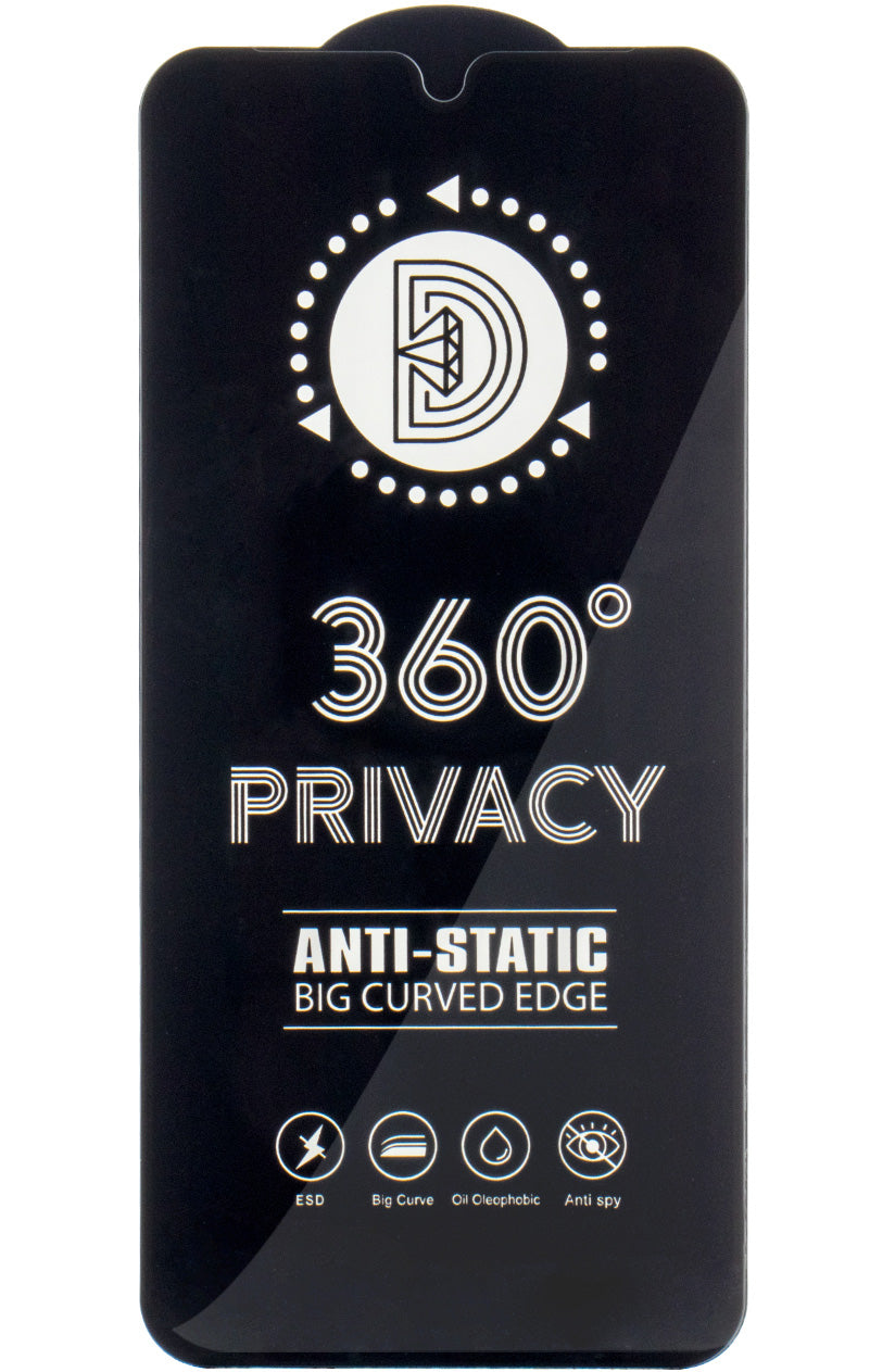 Privacy-skjermbeskyttelse OEM 360 for Apple iPhone 17 / 16 Pro, Herdet glass, Full lim