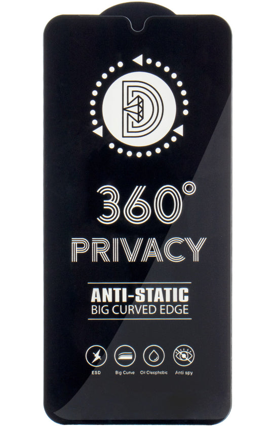 Privacy-skjermbeskyttelse OEM 360 for Apple iPhone 17 / 16 Pro, Herdet glass, Full lim