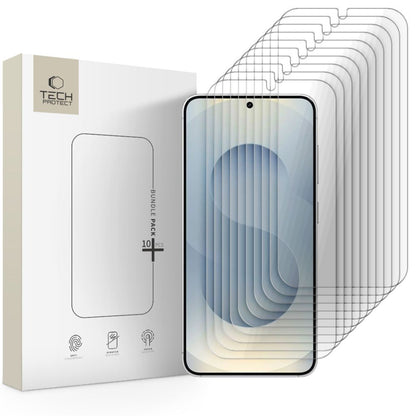 Skjermbeskyttelsesfolie Tech-Protect for Samsung Galaxy S25 S931 / S24 S921, Herdet Glass, Full Lim, Sett med 10 stykker