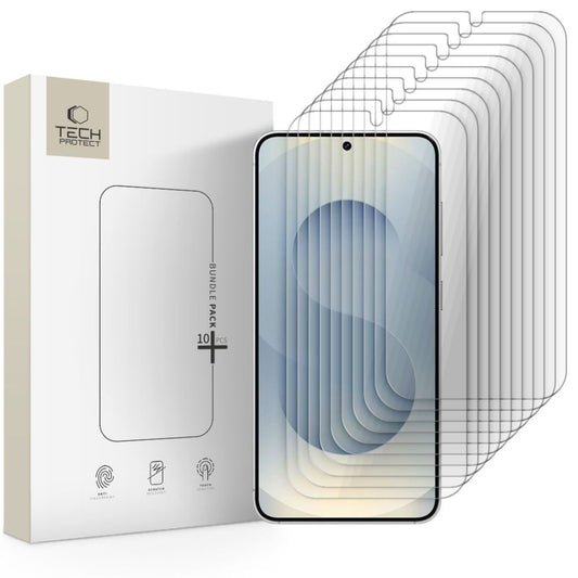 Skjermbeskyttelsesfolie Tech-Protect for Samsung Galaxy S25 S931 / S24 S921, Herdet Glass, Full Lim, Sett med 10 stykker