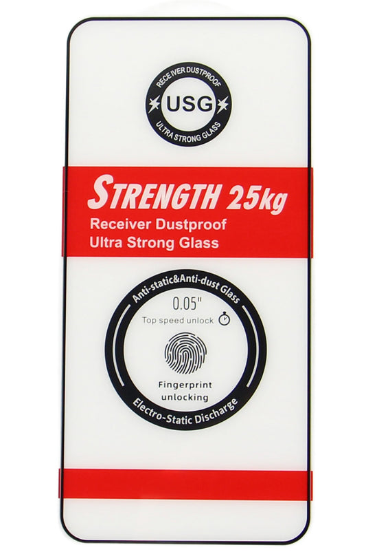 OEM Ultra Strong 25KG Skjermbeskyttelsesfilm for Samsung Galaxy S25 Ultra S938, Herdet Glass, Full Lim, 2.5D, Svart