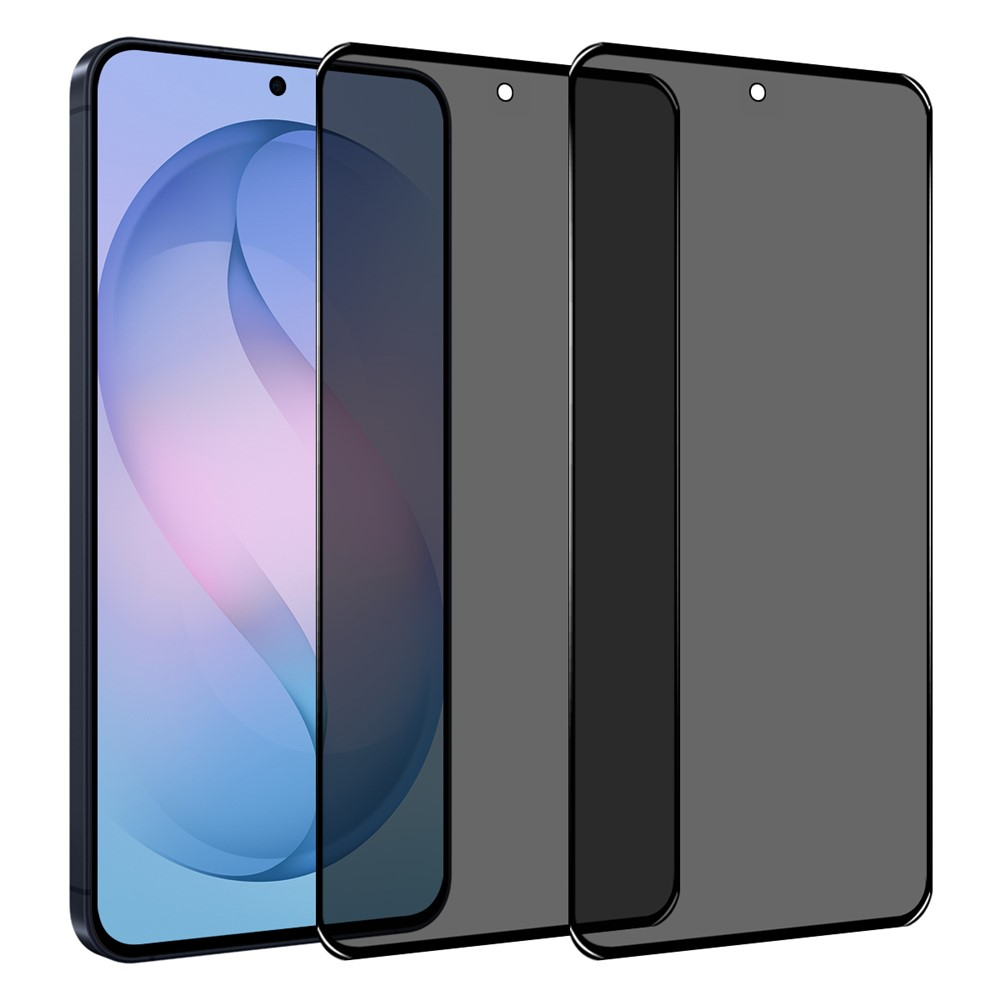 Privacy-skjermbeskytter Northjo for Samsung Galaxy S26 FE, Herdet glass, Full lim, Sett med 2 stk