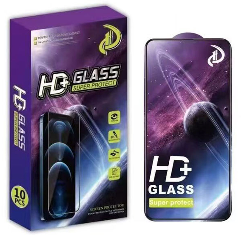 OEM skjermbeskyttelsesfilm for Apple iPhone 18 Pro Max / 17 Pro Max, Herdet glass, Full lim, Sett med 10 stk, 9D, Svart