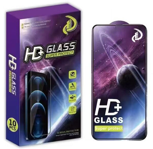 OEM skjermbeskyttelsesfilm for Apple iPhone 17 Pro Max, Herdet glass, Full lim, Sett med 10 stk, 9D, Svart