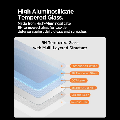 Skjermbeskytter Spigen GlastR Align Master Slim for Apple iPhone 17 Pro, Herdet glass, Full lim, Sett med 3 stykker AGL10103