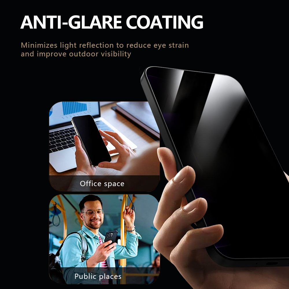 Privacy-skjermbeskytter Lereach for Xiaomi 17T Pro, Herdet glass, Full lim, Sett med 2 stk