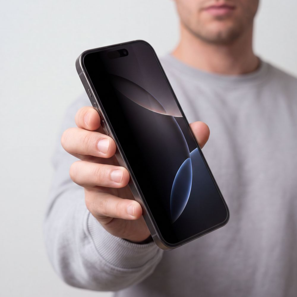 Privacy Tech-Protect OneTouch skjermbeskyttelse for Apple iPhone 18 Pro, Herdet glass, Full lim, Sett med 2 stk