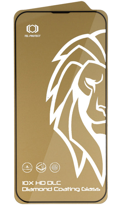 Skjermbeskytter Tel Protect 10X HD DLC Diamond Coating for Apple iPhone 18 Pro Max / 17 Pro Max, herdet glass, full limdekning, svart