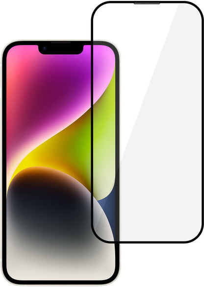 Tel Protect 10X HD DLC Diamond Coating skjermbeskytter for Apple iPhone 17e / 16e / 14 / 13 Pro / 13, herdet glass, heldekkende lim, svart