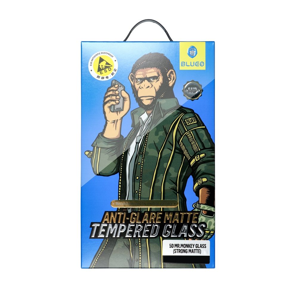 Mr. Monkey Glass skjermbeskytter for personvern til Apple iPhone 15 Pro Max, fulllimt, 5D