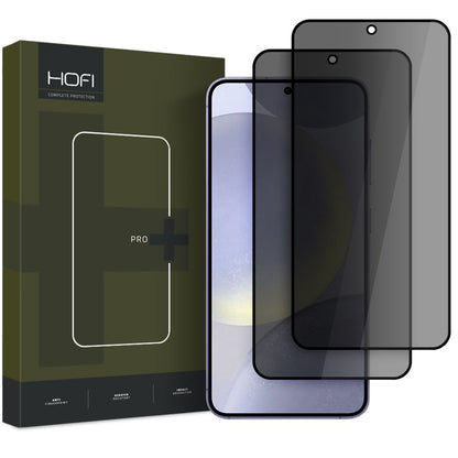 Privacy-skjermbeskyttelse HOFI Glass PRO+ for Samsung Galaxy S25 S931, Herdet glass, Full lim, Sett med 2 stk