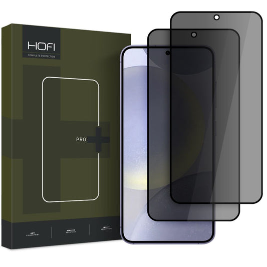 Privacy-skjermbeskyttelse HOFI Glass PRO+ for Samsung Galaxy S25 S931, Herdet glass, Full lim, Sett med 2 stk